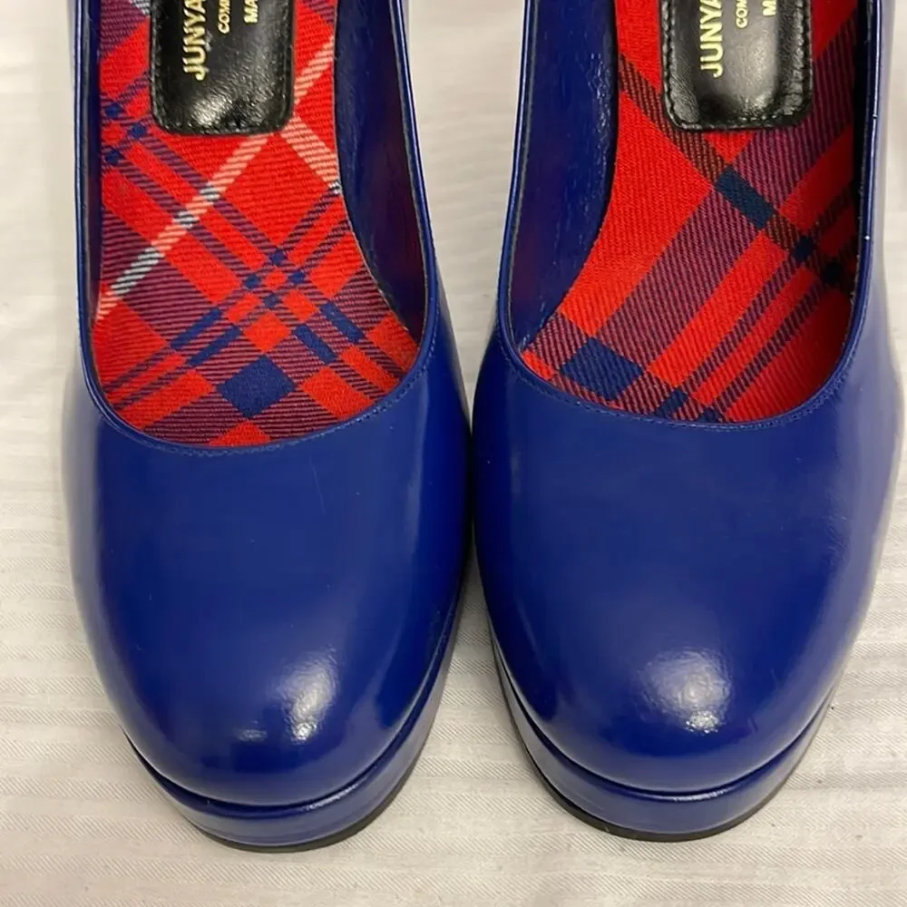 JUNYA WATANABE Comme des Garcons Pump Heels Shoes Royal Blue Size 7